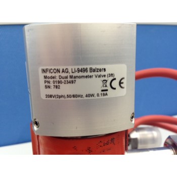 AMAT 0190-23497 Inficon LI-9496 Balzer Dual Manometer Heated Valve
