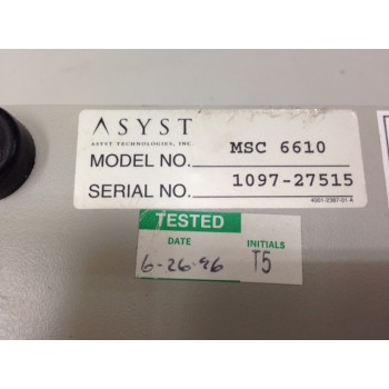 ASYST MSC 6610 Micro Station Communication Controller