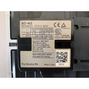 Fuji Electric SC-N3 Magnetic Contactor