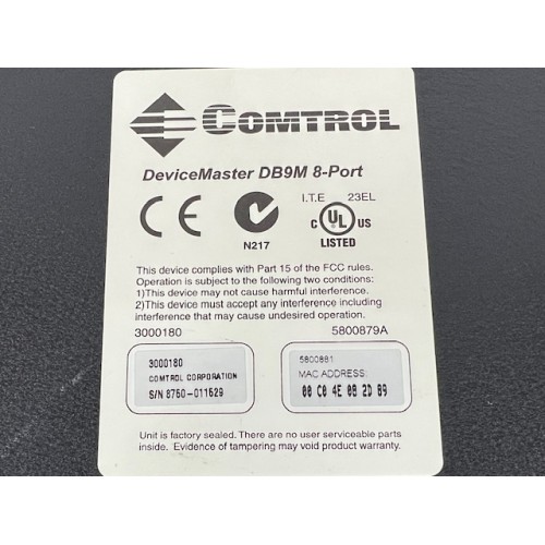 KLA-Tencor 0096078-000 COMTROL 3000180 DeviceMaster DB9M 8-Port Device