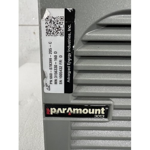 LAM Research 660-078399-205 AE 3156330-160 PARAMOUNT 3013 RF GENERATOR