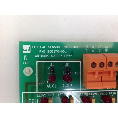 Watkins Johnson PWB 906170-001 Optical Sensor Interface